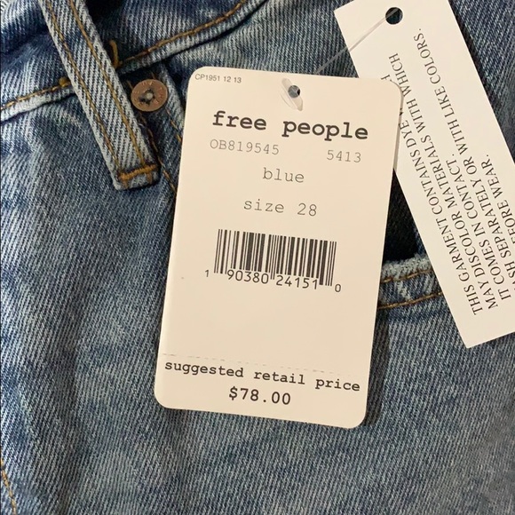 Free People Stella High Waist Raw Hem Skinny Jean - Picture 5 of 7